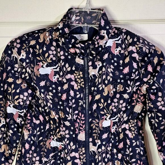 H&M Windbreaker Girls 6 Unicorn Forest Kawaii Fairycore Festival Gathered Waist - Picture 3 of 6